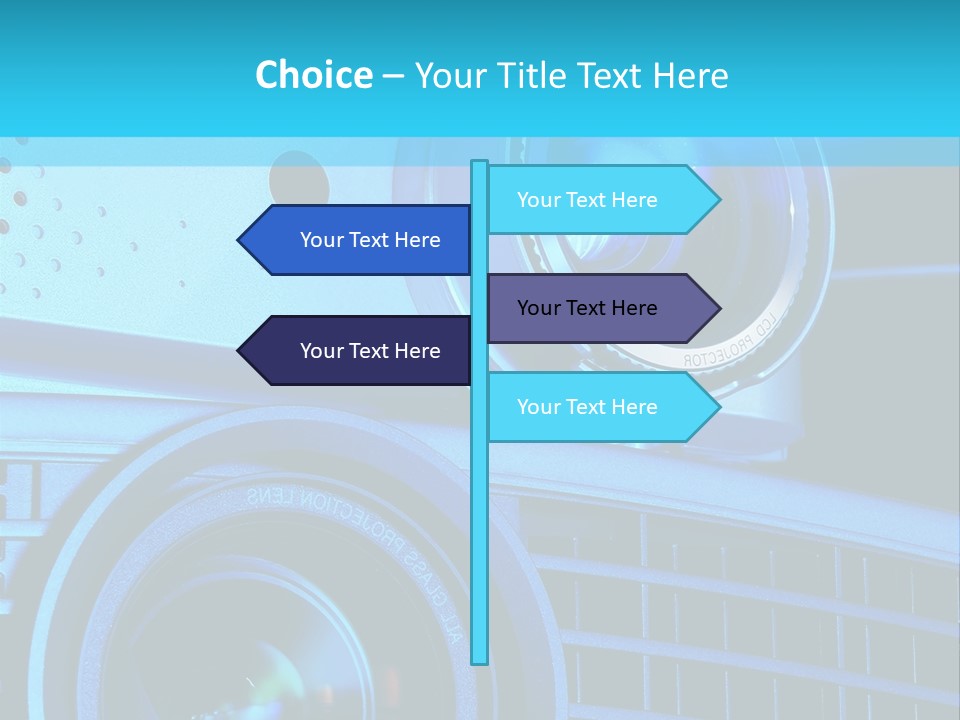 A Group Of Speakers Sitting On Top Of A Table PowerPoint Template