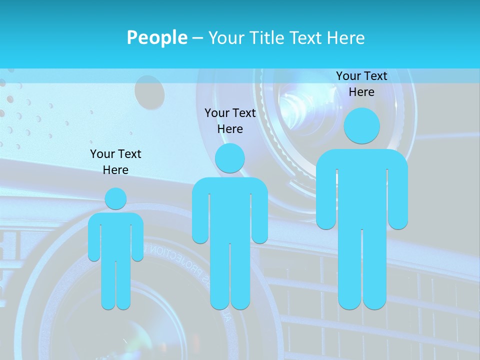 A Group Of Speakers Sitting On Top Of A Table PowerPoint Template