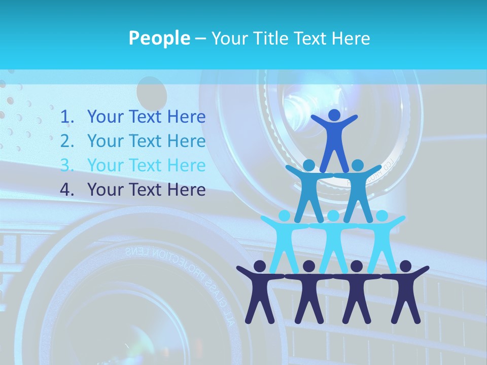 A Group Of Speakers Sitting On Top Of A Table PowerPoint Template