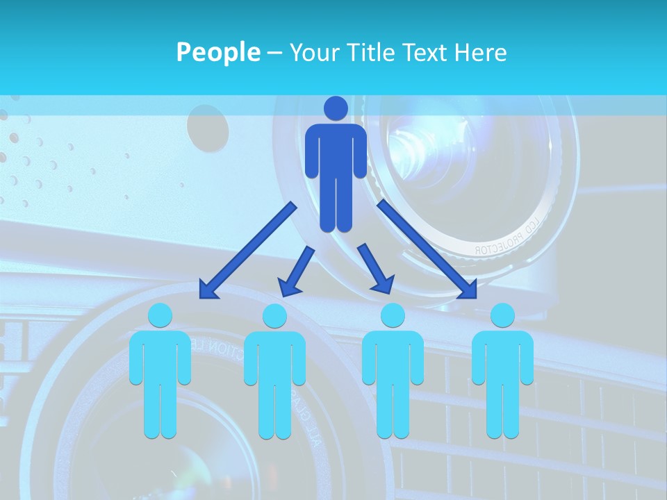 A Group Of Speakers Sitting On Top Of A Table PowerPoint Template