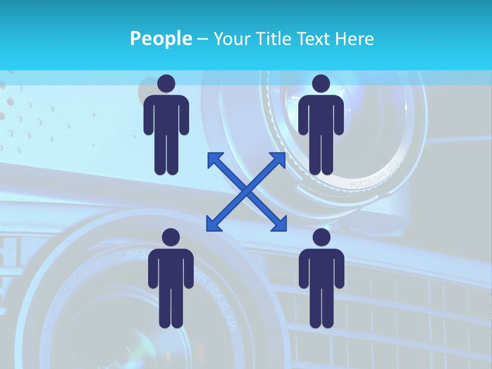 A Group Of Speakers Sitting On Top Of A Table PowerPoint Template