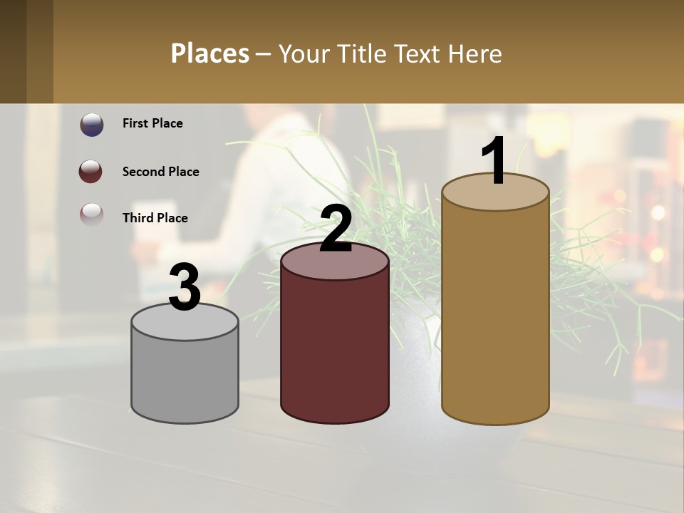 A Plant Is In A Vase On A Table PowerPoint Template