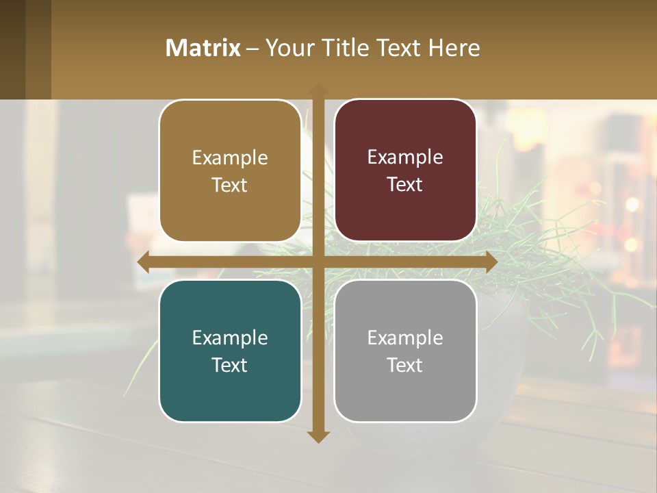 A Plant Is In A Vase On A Table PowerPoint Template