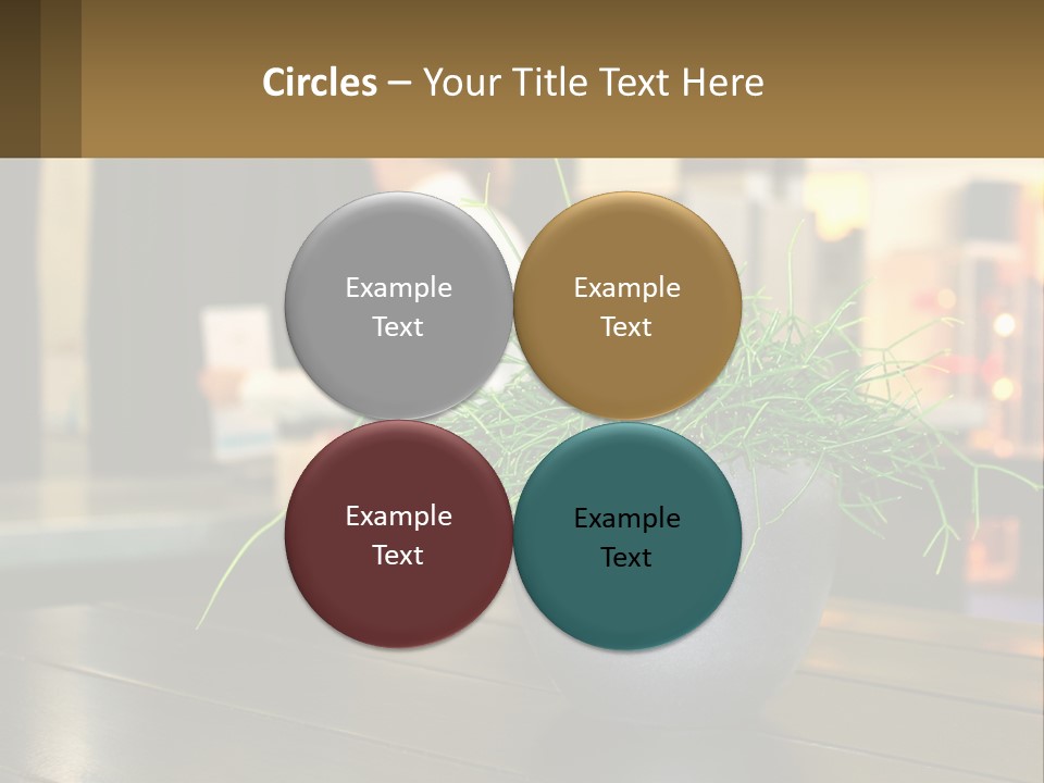 A Plant Is In A Vase On A Table PowerPoint Template