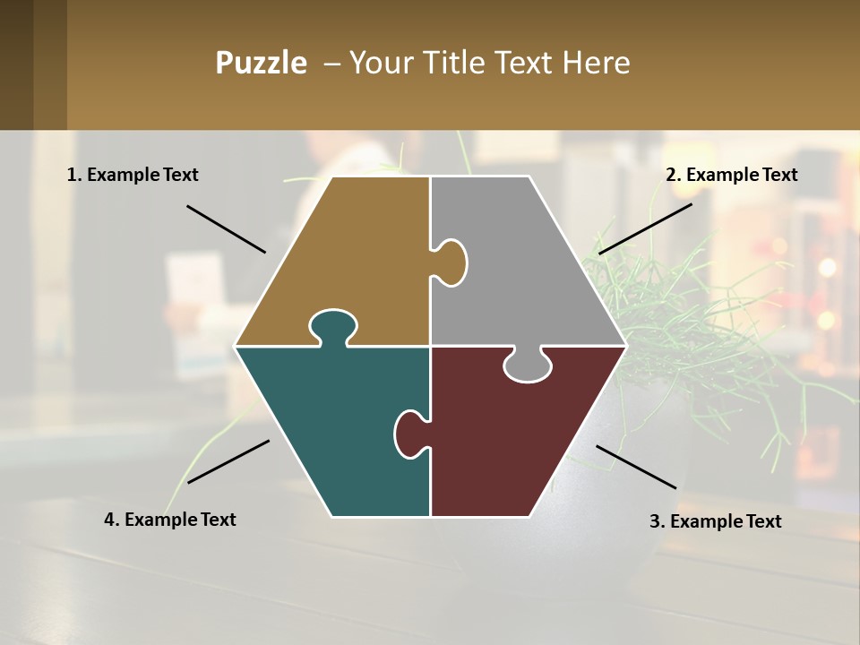 A Plant Is In A Vase On A Table PowerPoint Template