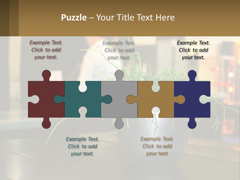 A Plant Is In A Vase On A Table PowerPoint Template