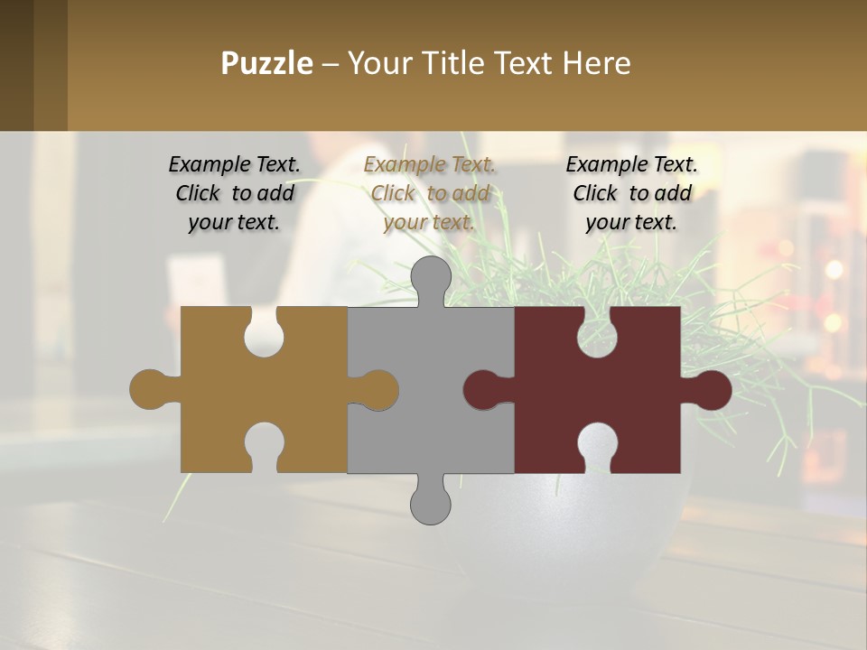 A Plant Is In A Vase On A Table PowerPoint Template