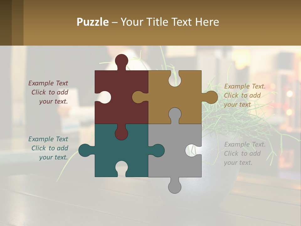 A Plant Is In A Vase On A Table PowerPoint Template