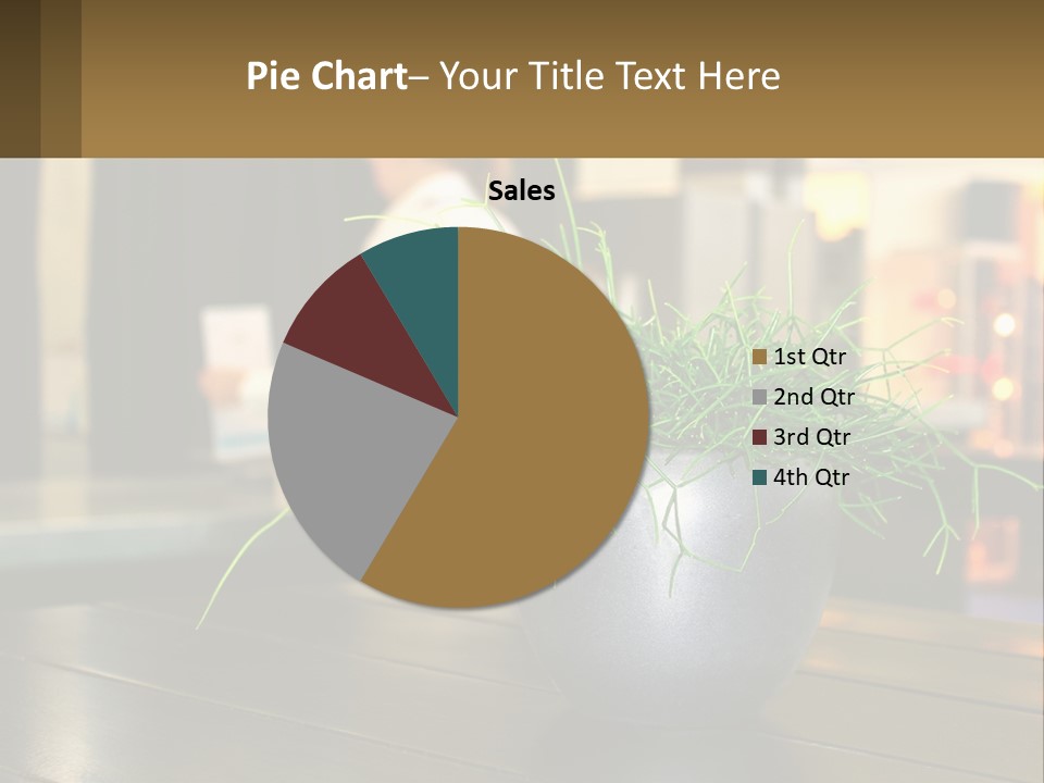 A Plant Is In A Vase On A Table PowerPoint Template