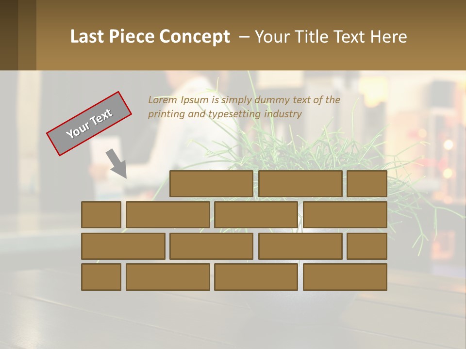 A Plant Is In A Vase On A Table PowerPoint Template