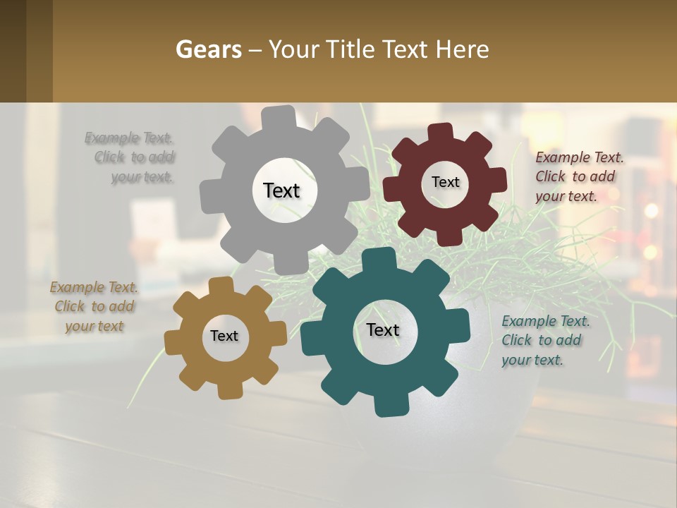 A Plant Is In A Vase On A Table PowerPoint Template