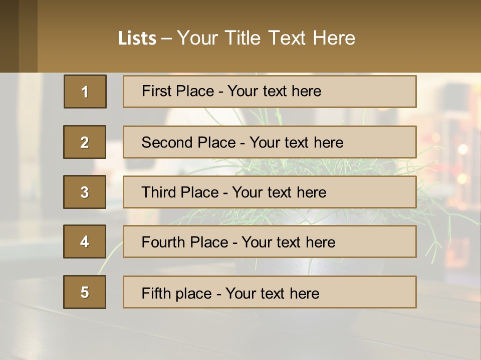 A Plant Is In A Vase On A Table PowerPoint Template