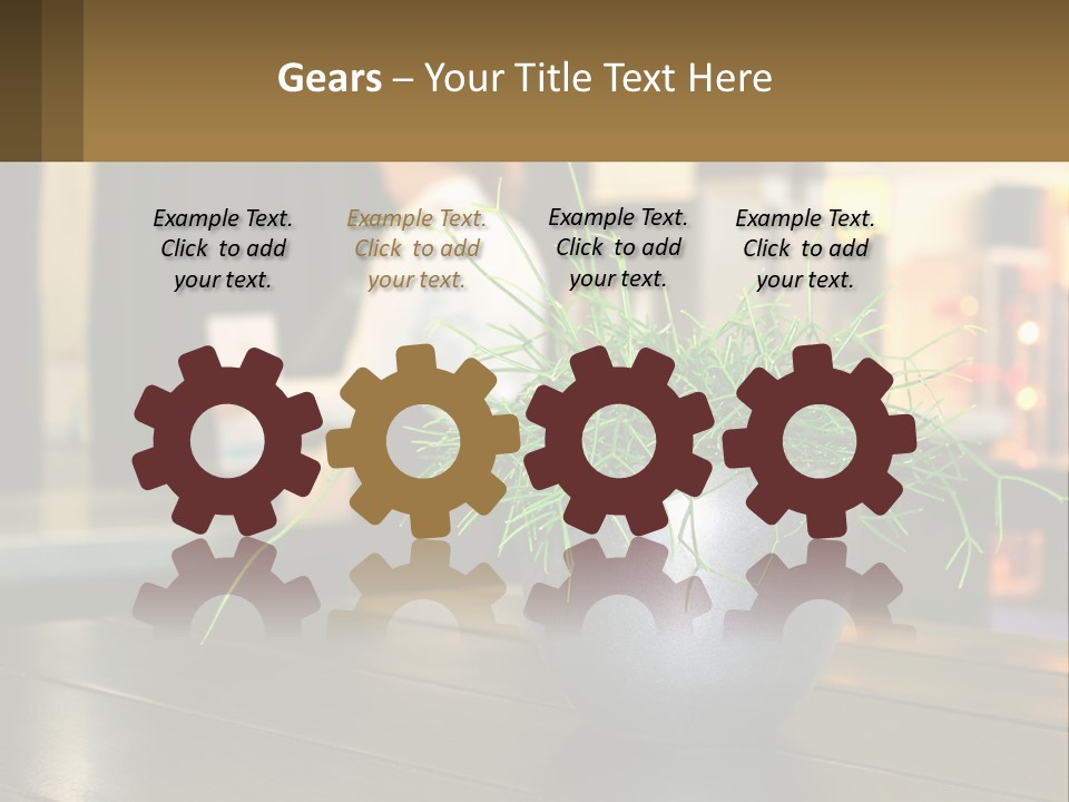 A Plant Is In A Vase On A Table PowerPoint Template