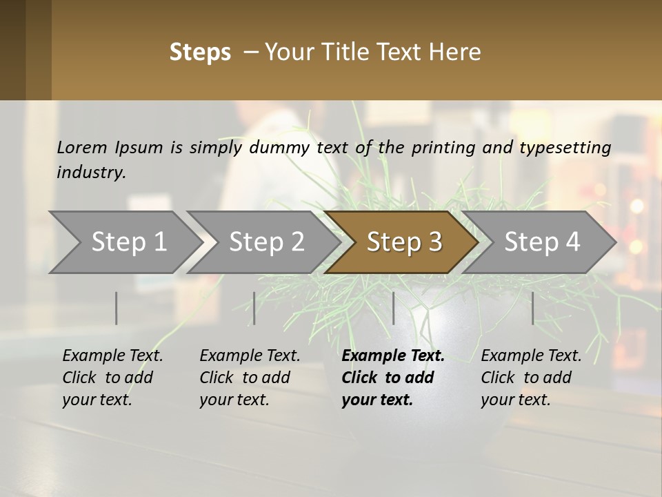 A Plant Is In A Vase On A Table PowerPoint Template