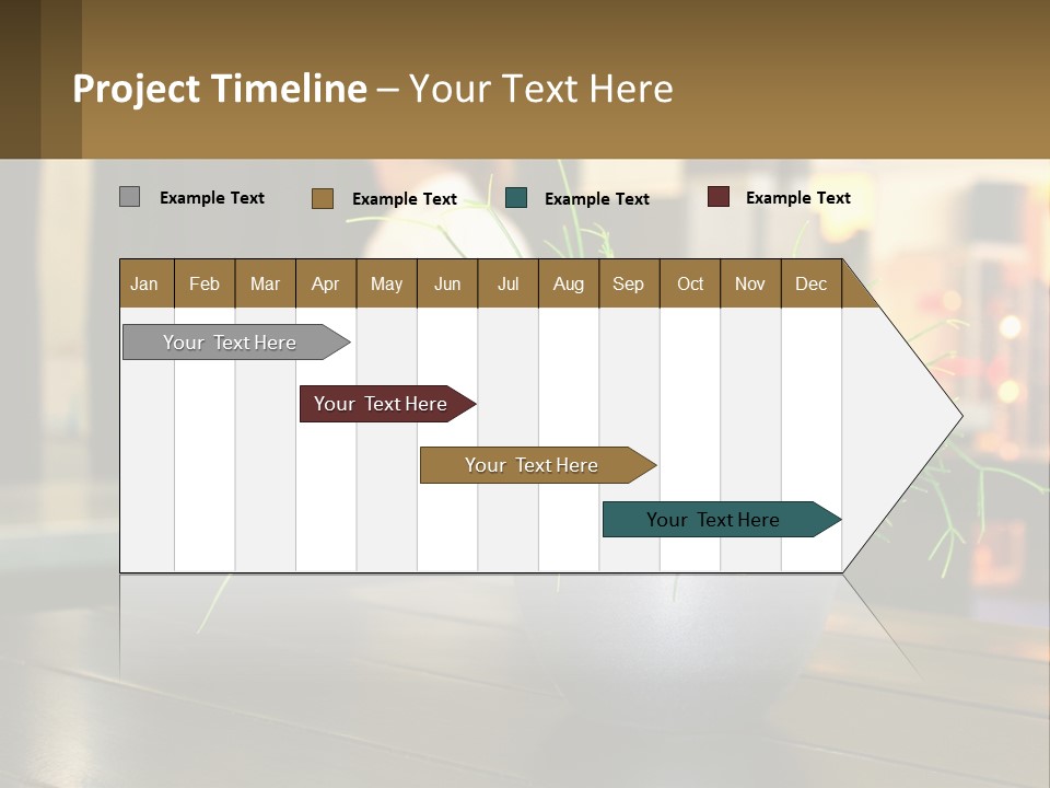 A Plant Is In A Vase On A Table PowerPoint Template