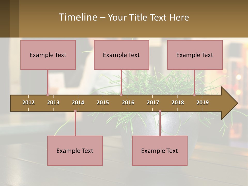 A Plant Is In A Vase On A Table PowerPoint Template