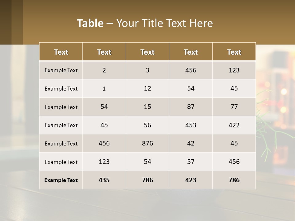 A Plant Is In A Vase On A Table PowerPoint Template