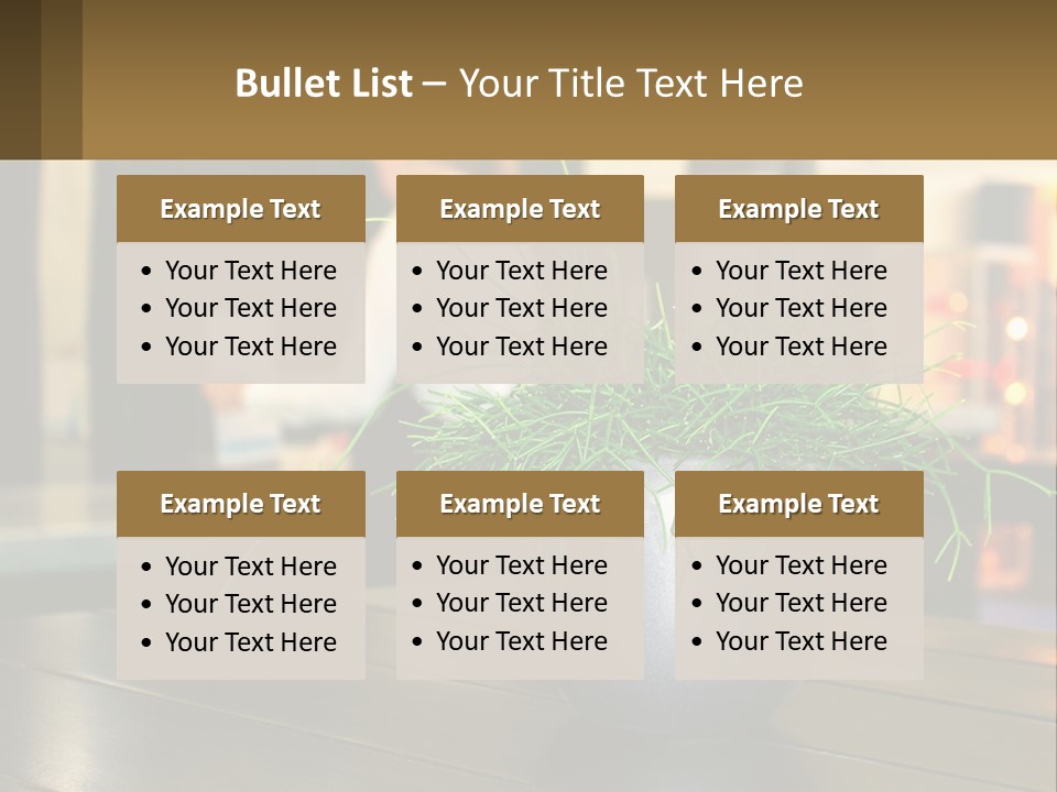 A Plant Is In A Vase On A Table PowerPoint Template