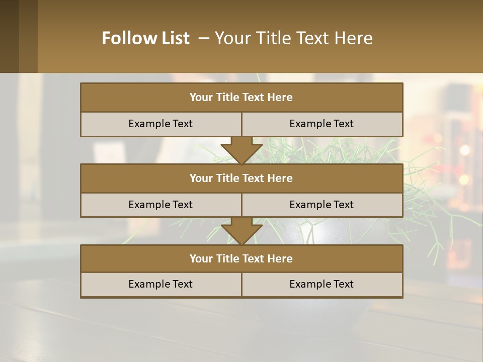 A Plant Is In A Vase On A Table PowerPoint Template