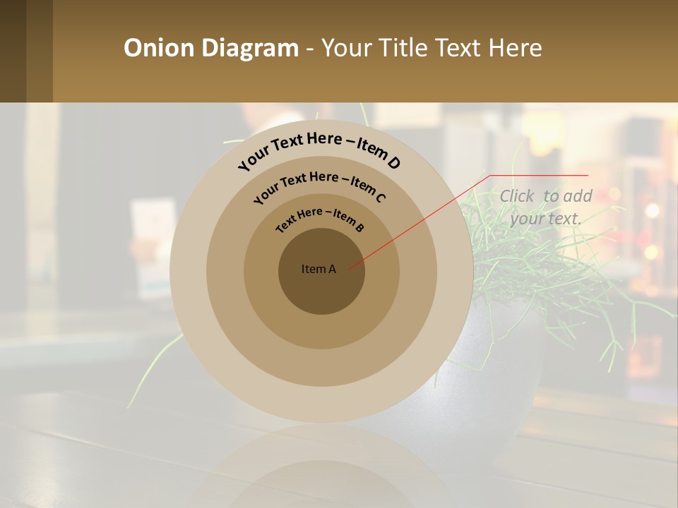 A Plant Is In A Vase On A Table PowerPoint Template