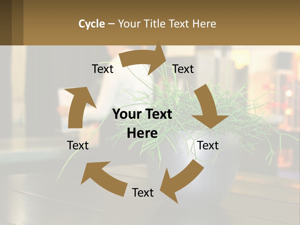 A Plant Is In A Vase On A Table PowerPoint Template