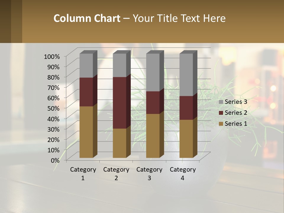 A Plant Is In A Vase On A Table PowerPoint Template