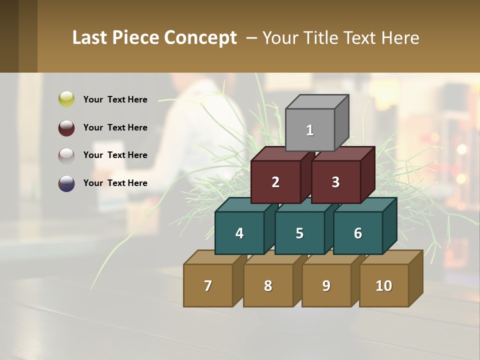 A Plant Is In A Vase On A Table PowerPoint Template