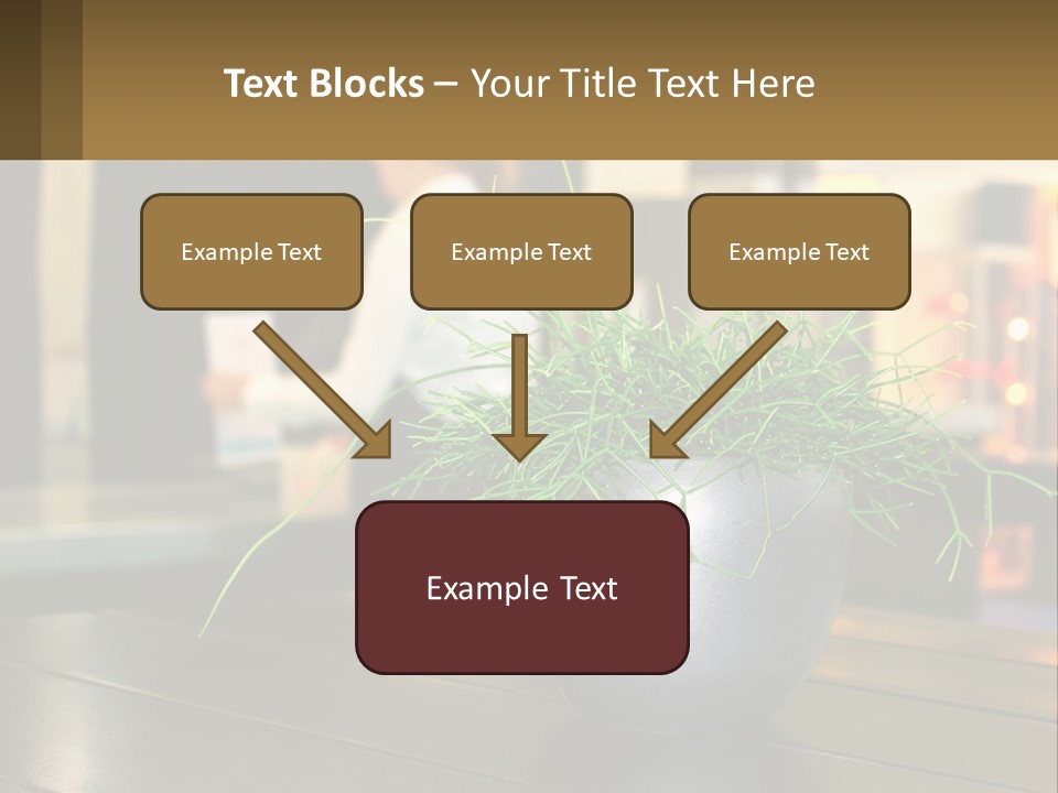 A Plant Is In A Vase On A Table PowerPoint Template
