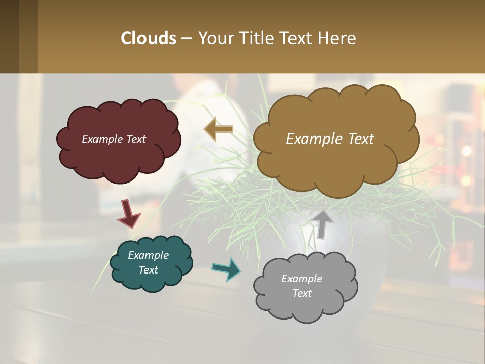 A Plant Is In A Vase On A Table PowerPoint Template