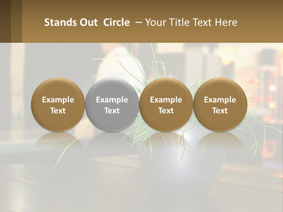 A Plant Is In A Vase On A Table PowerPoint Template