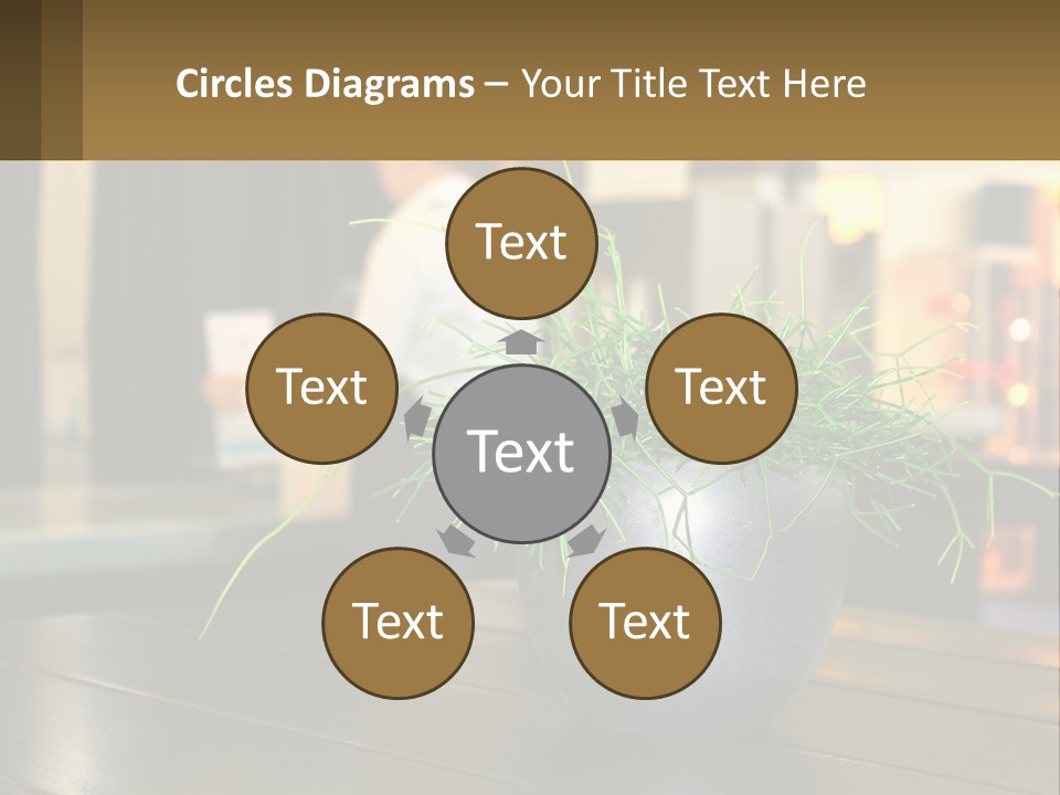 A Plant Is In A Vase On A Table PowerPoint Template