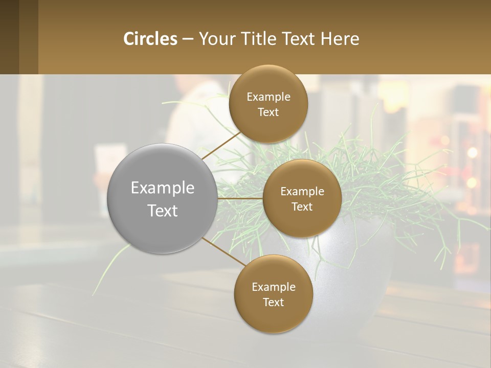 A Plant Is In A Vase On A Table PowerPoint Template