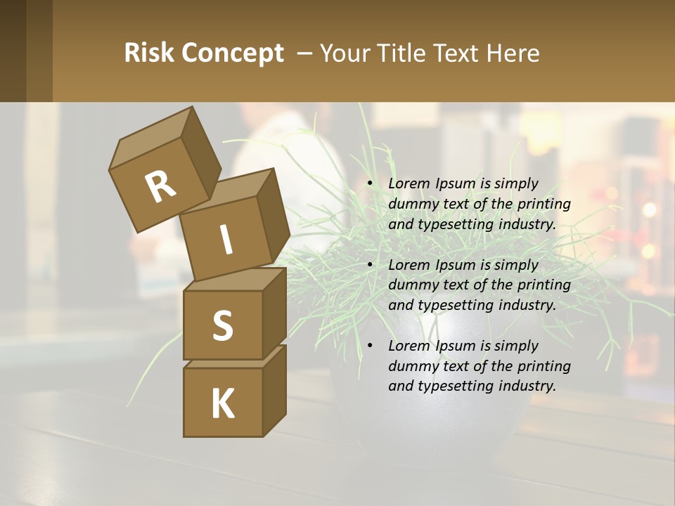 A Plant Is In A Vase On A Table PowerPoint Template