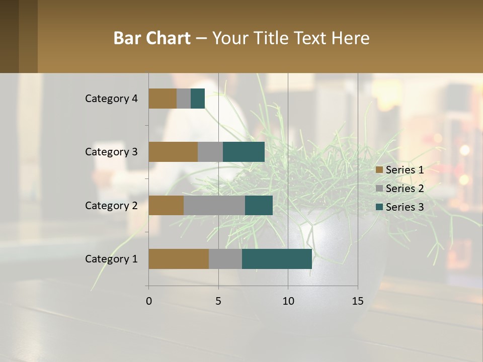 A Plant Is In A Vase On A Table PowerPoint Template