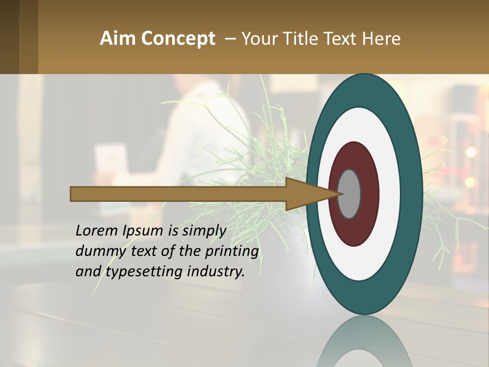A Plant Is In A Vase On A Table PowerPoint Template