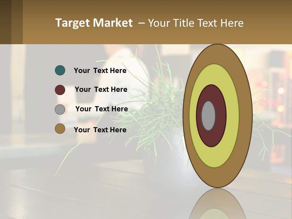 A Plant Is In A Vase On A Table PowerPoint Template