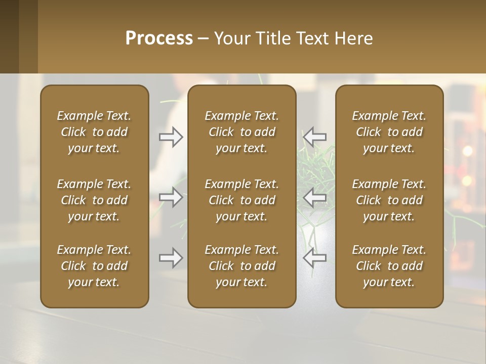A Plant Is In A Vase On A Table PowerPoint Template