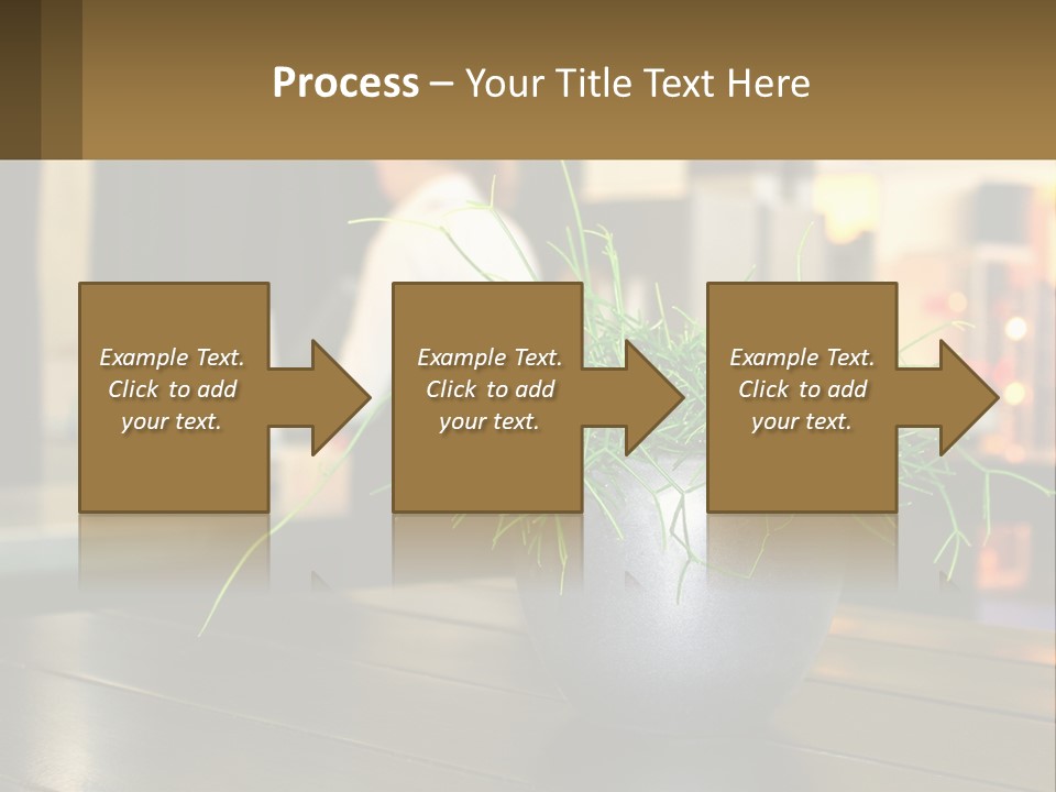A Plant Is In A Vase On A Table PowerPoint Template