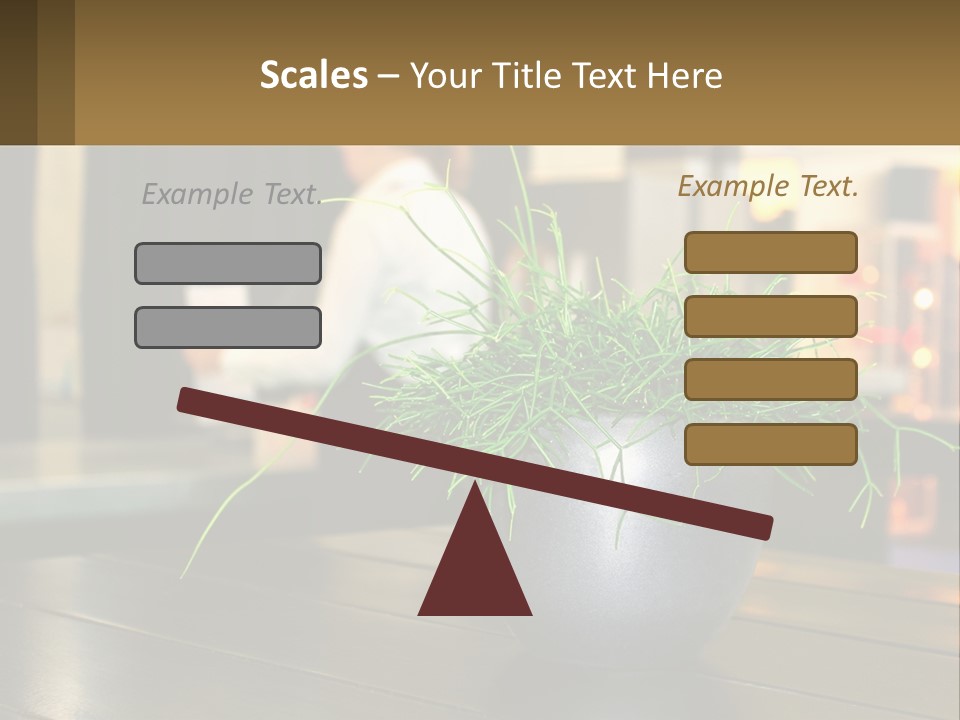 A Plant Is In A Vase On A Table PowerPoint Template