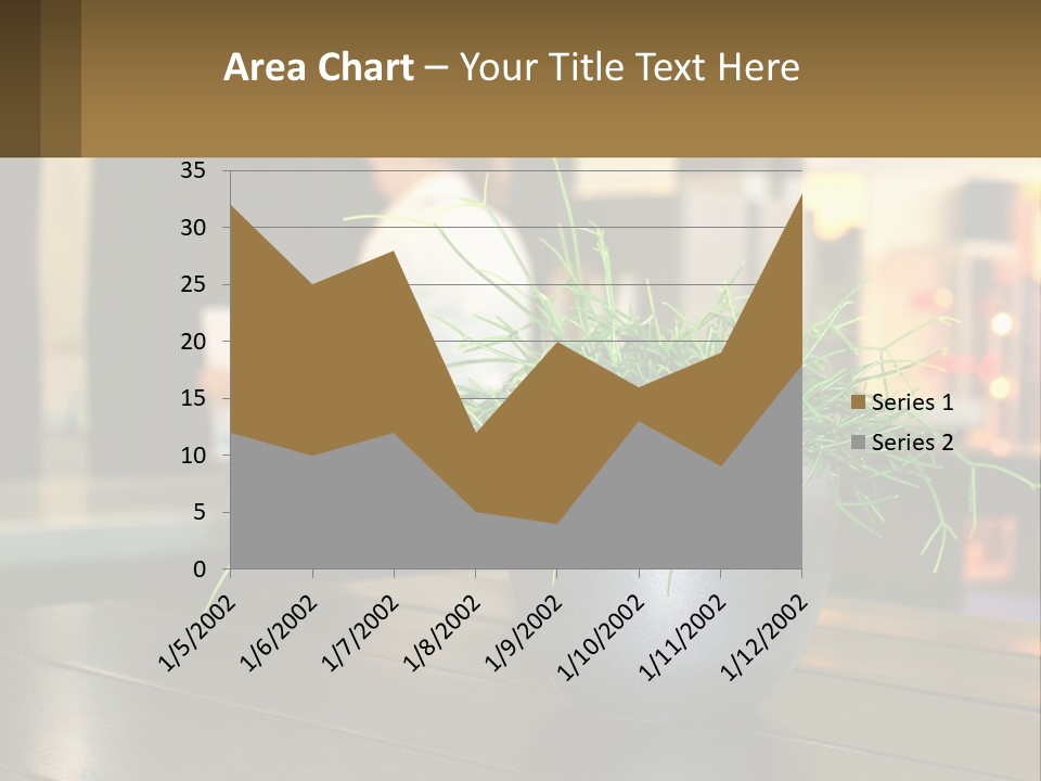A Plant Is In A Vase On A Table PowerPoint Template