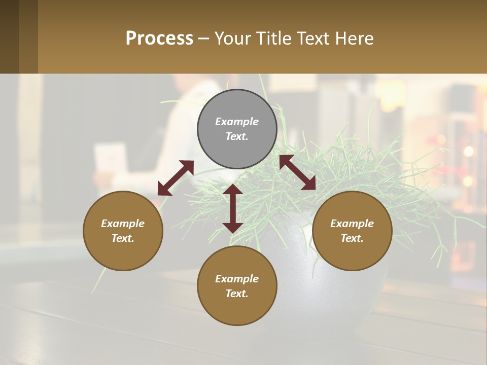 A Plant Is In A Vase On A Table PowerPoint Template
