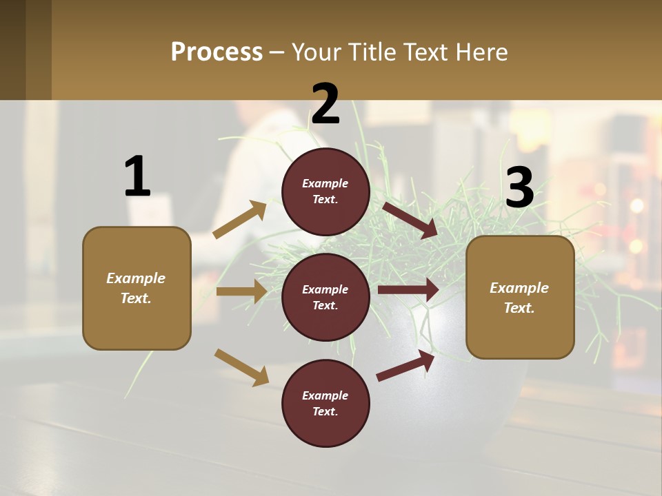 A Plant Is In A Vase On A Table PowerPoint Template