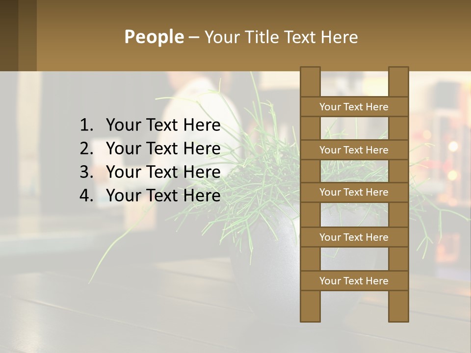 A Plant Is In A Vase On A Table PowerPoint Template