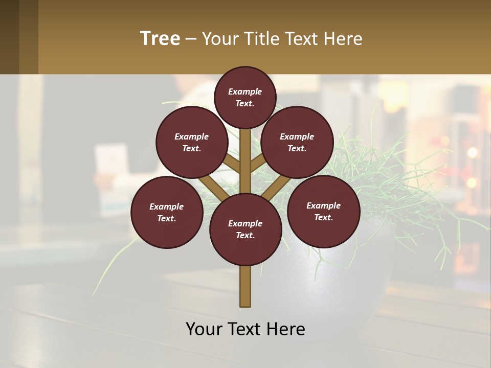 A Plant Is In A Vase On A Table PowerPoint Template