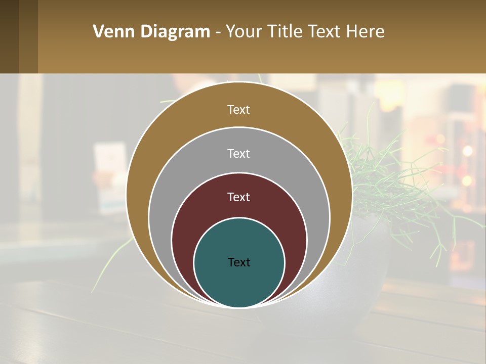 A Plant Is In A Vase On A Table PowerPoint Template