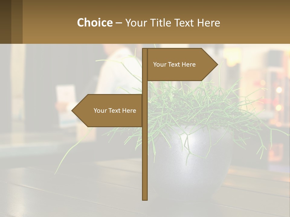 A Plant Is In A Vase On A Table PowerPoint Template