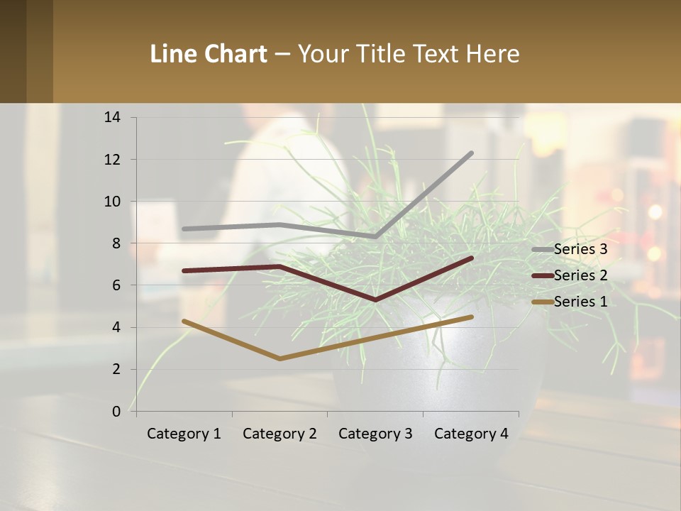A Plant Is In A Vase On A Table PowerPoint Template