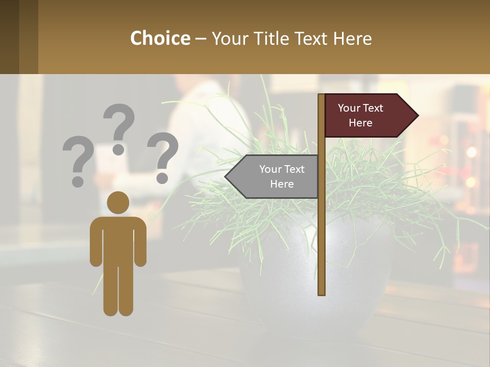 A Plant Is In A Vase On A Table PowerPoint Template