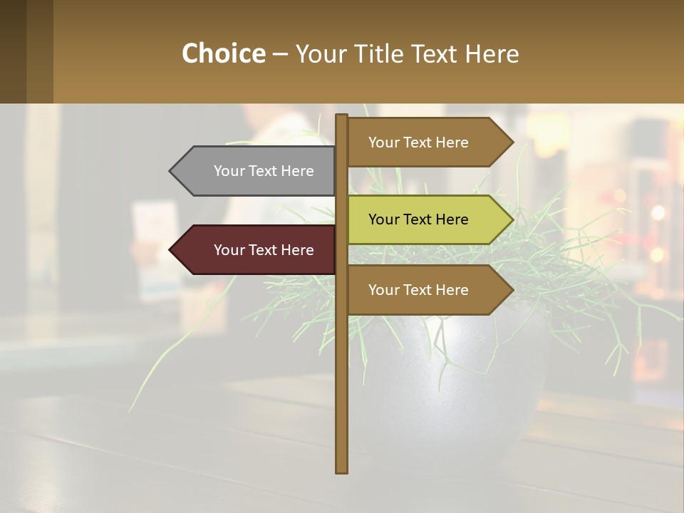 A Plant Is In A Vase On A Table PowerPoint Template
