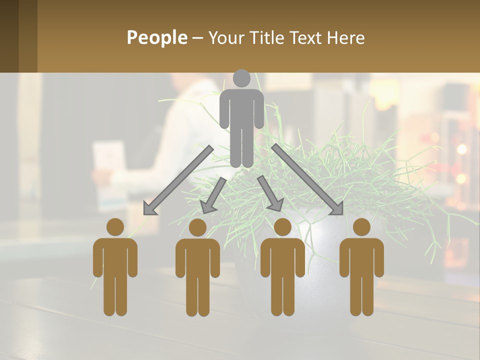 A Plant Is In A Vase On A Table PowerPoint Template